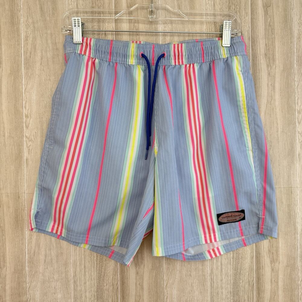 Vineyard Vines Swim Trunks Shorts Mens XS Lined Striped Preppy Beach Vacation